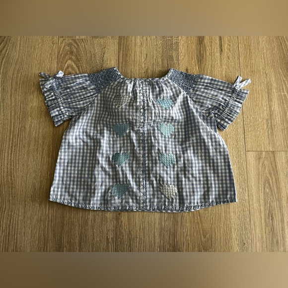 NWT Innika Choo Girls Oliver Daily Smock Top Baby Blue Gingham - Size 4 - Picture 7 of 7